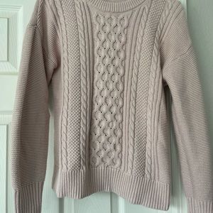Gap XS cable sweater pale pink